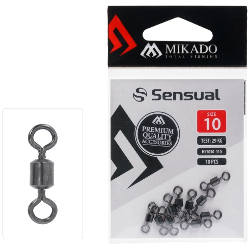 Mikado nejmenší pevnostní rybářský obratlík typu Rolling velikost 14 s nosností 25kg balení 10 kusů