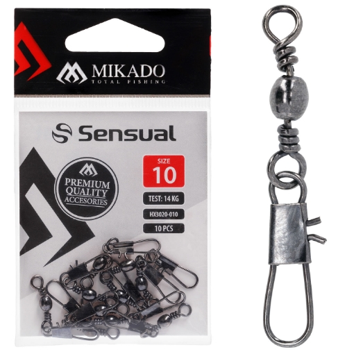 Obrázek Mikado Obratlík s karabinou Interlock #20 6kg 10ks