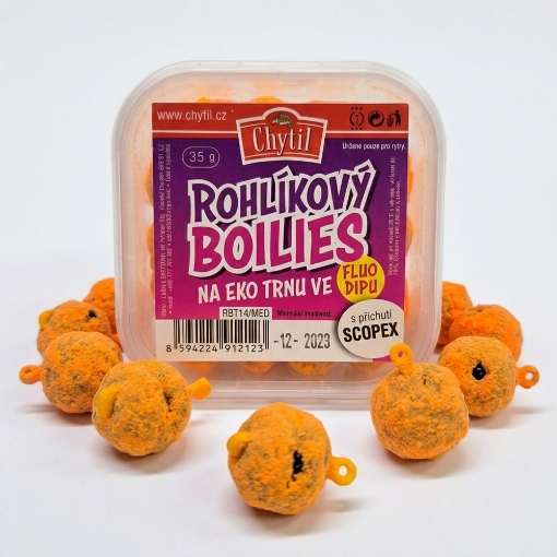 Obrazek Rohlíkové boilies na EKO trnu Fluo Scopex 14mm
