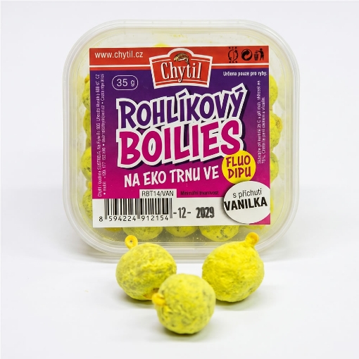 Obrazek Rohlíkové boilies na EKO trnu Fluo Vanilka 14mm